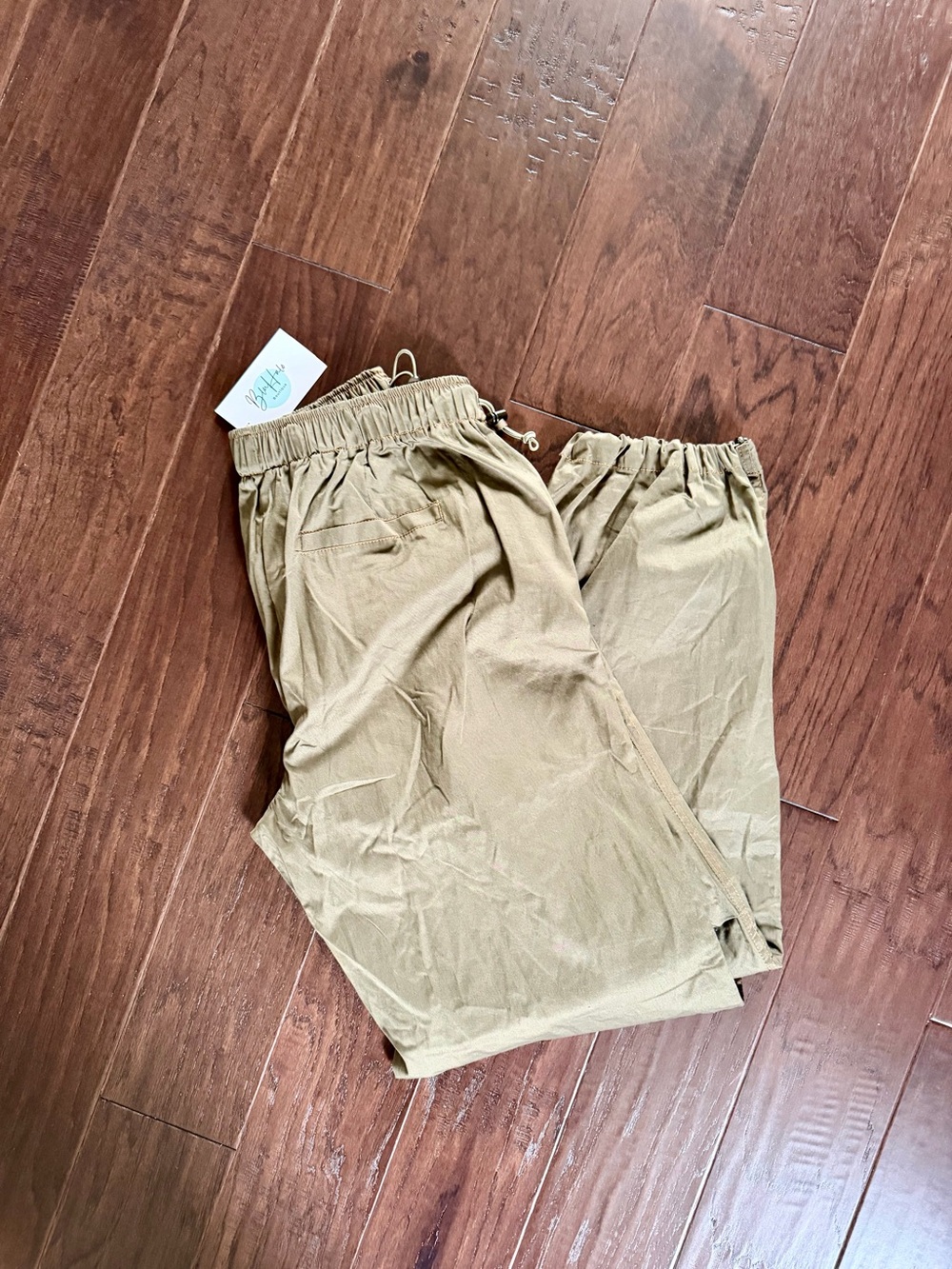 easel Olive Green Drawstring Jogger Pants